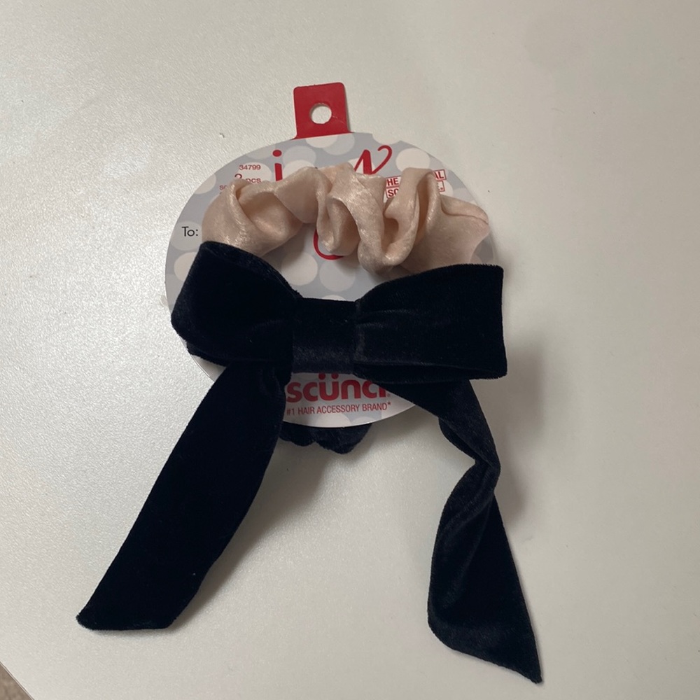 Scrunchi Velvet Bow Hair Bow Set